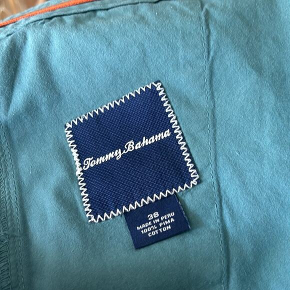 TOMMY BAHAMA Mens Pima Cotto Flat Front Chino Shorts 10 inch Size 38 - Picture 4 of 6